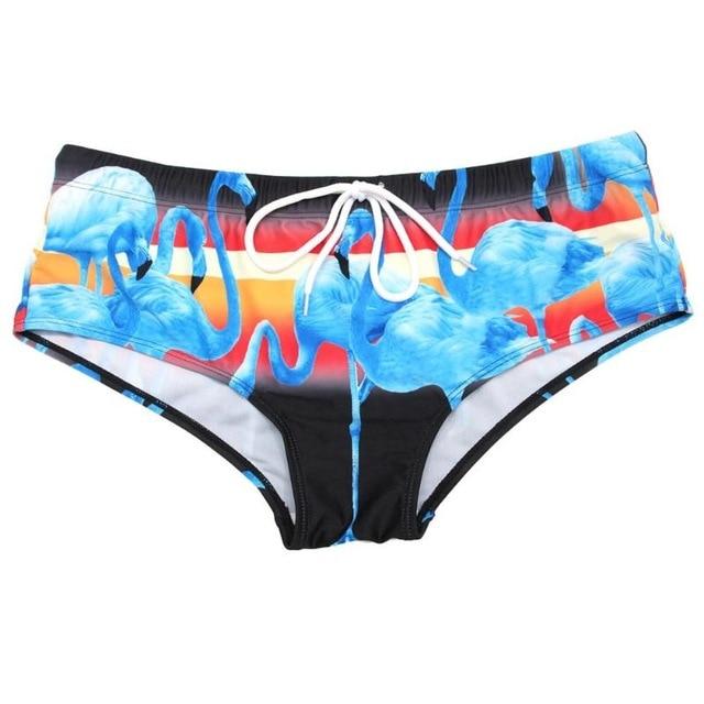 "NEW Men Summer Swimwear Boxer Quick Dry Surf Board Beach Swim Trunks Shark,Circle,Bird Printed Man Swim Wear Shorts bathing suit"