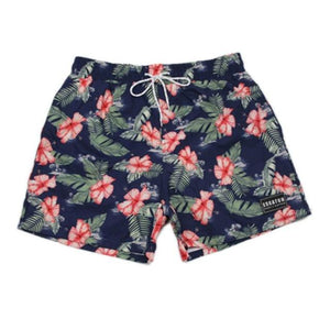 Floral Printed Design Men Quick Drying Summer Beach Shorts Casual Breathable Male Athletic Running Gym Swimwear Shorts