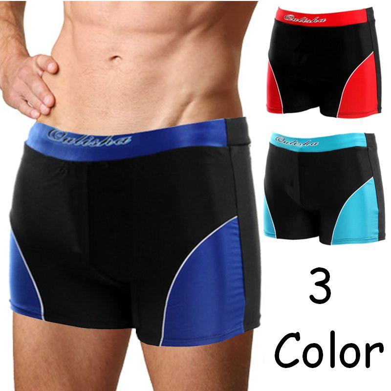 2019 Summer Men Low-waist Board Shorts Sexy Flat Patchwork Beach Shorts Slim Fit Sports Swimming Trunks Swimwear Beachwear 3xl