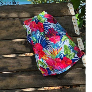 New Prints Beach Shorts For Man Breathable Surf Board Swimwear Quick Dry Swim Trunks Pants With Pocket Male Briefs Bathing Suit