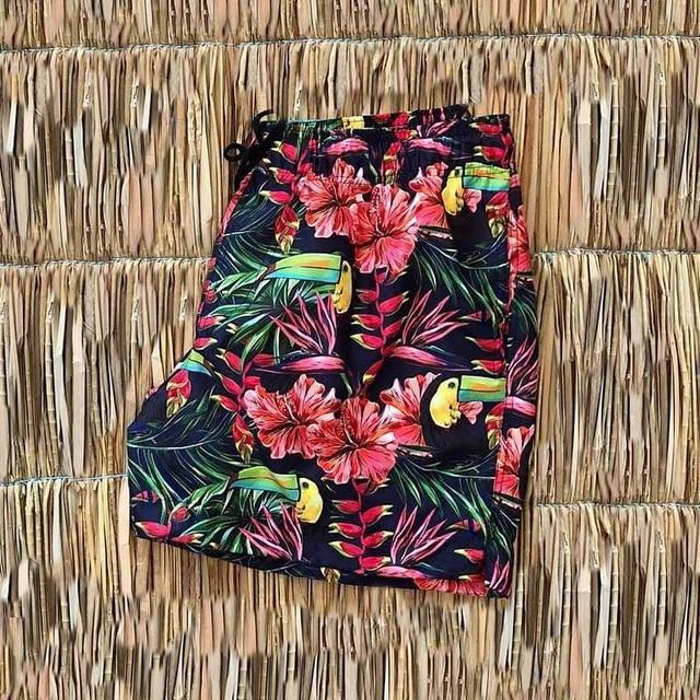 New Prints Beach Shorts For Man Breathable Surf Board Swimwear Quick Dry Swim Trunks Pants With Pocket Male Briefs Bathing Suit