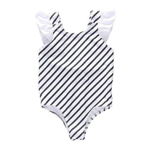 Baby Girls Swimwear One-Piece Swimsuit Stripe Backless Romper Bathing Suit New Lovely Toddler Kid Baby Girls Summer Toddler